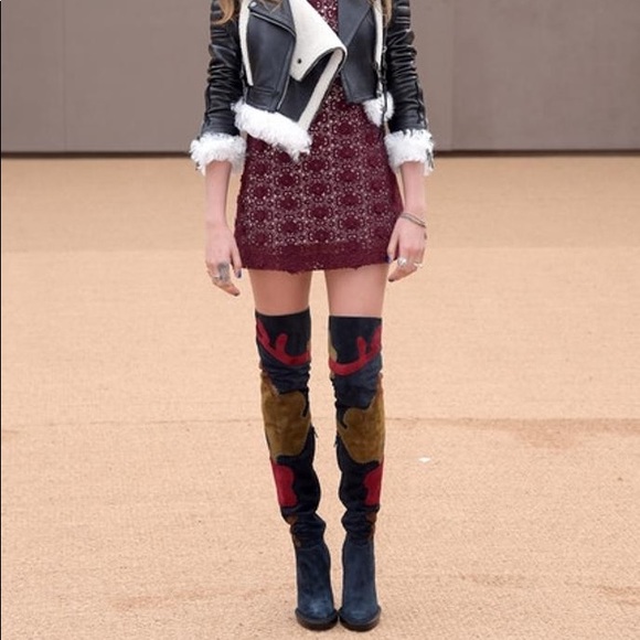 Burberry Prorsum Allison Over-the-knee Suede Boots - Picture 4 of 8